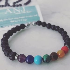 NEW Chakra Essential Oil Bracelet Lava Stones